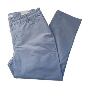NWT Croft & Barrow Corduroy Jeans Size 18P High Rise Straight Leg Light Blue